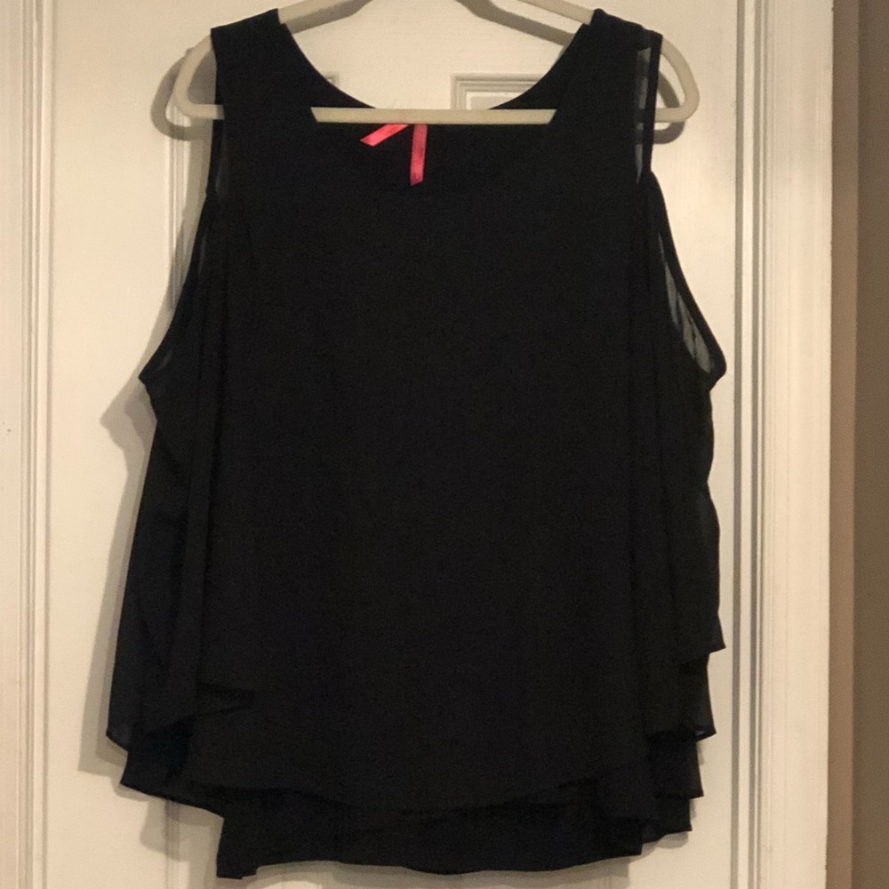 Ruby Ribbon Black Off the Shoulder Blouse SZ XXL